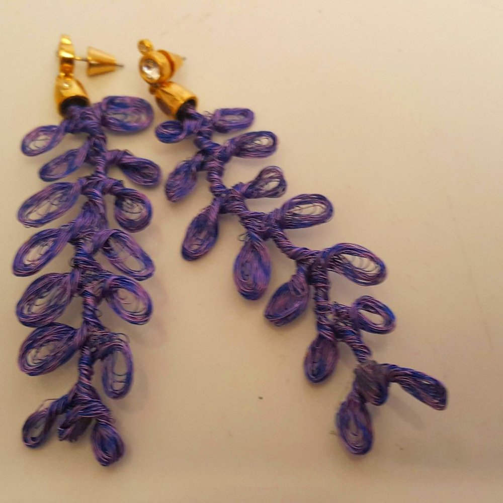 Colette Malouf violet mesh earrings